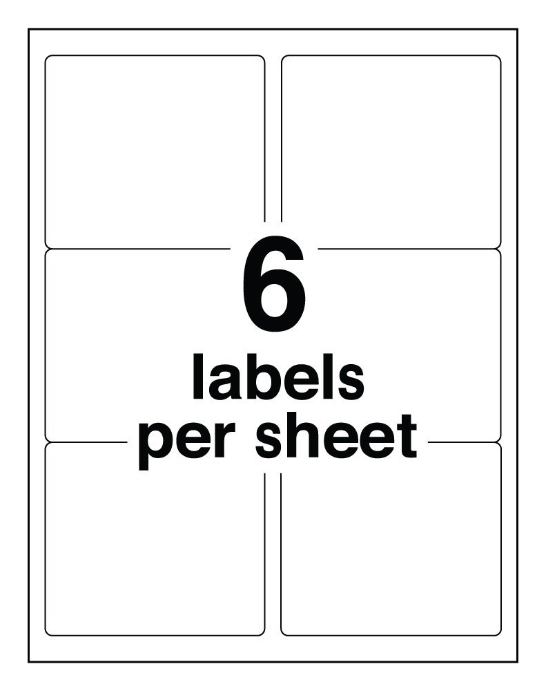 6 Up Label Template