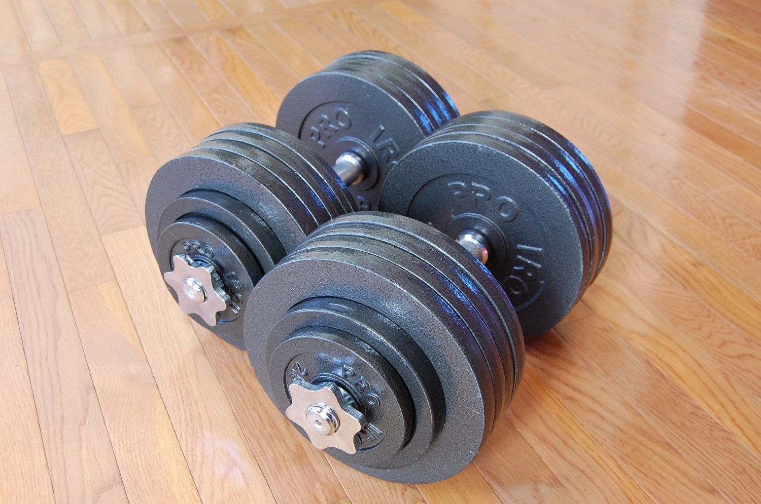 Omnie 200LBS Adjustable Dumbbells with Gloss Finish and Secure Fit ...