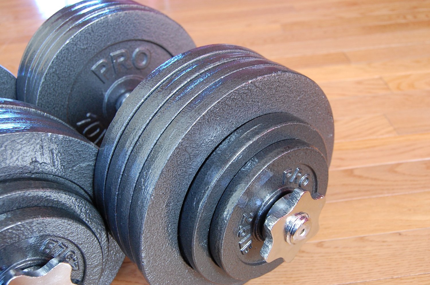 Omnie 200LBS Adjustable Dumbbells with Gloss Finish and Secure Fit ...