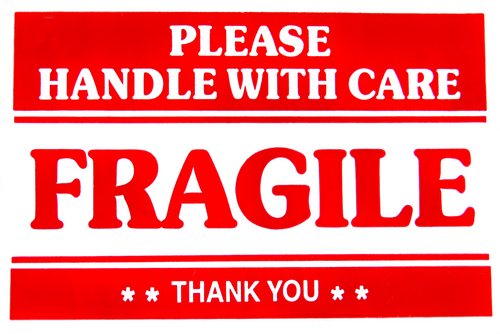 Fragile Handle With Care Stickers Easy Peel Self Adhesive Protekgr